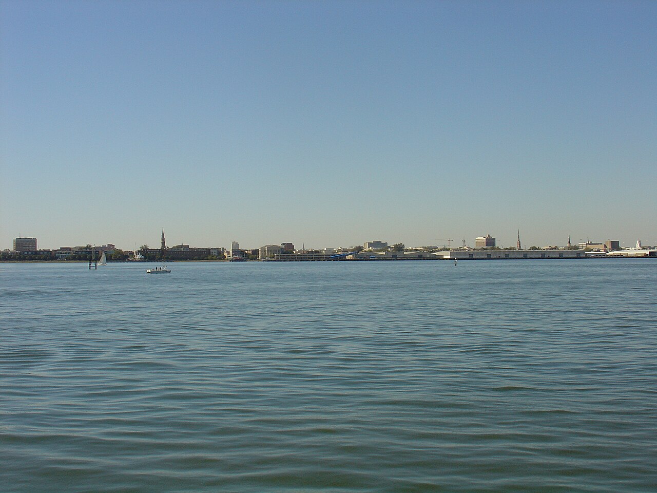 Charleston skyline from Charleston Harbor