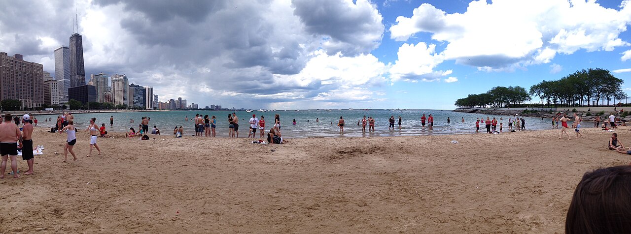 Ohio Street Beach in Chicago IL, July 2013